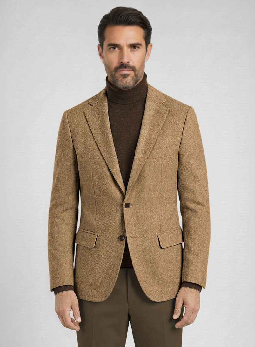 COLOMBO カシミヤ100% ダブルテーラードジャケット ブラウン Colombo Tan Cashmere Jacket – StudioSuits