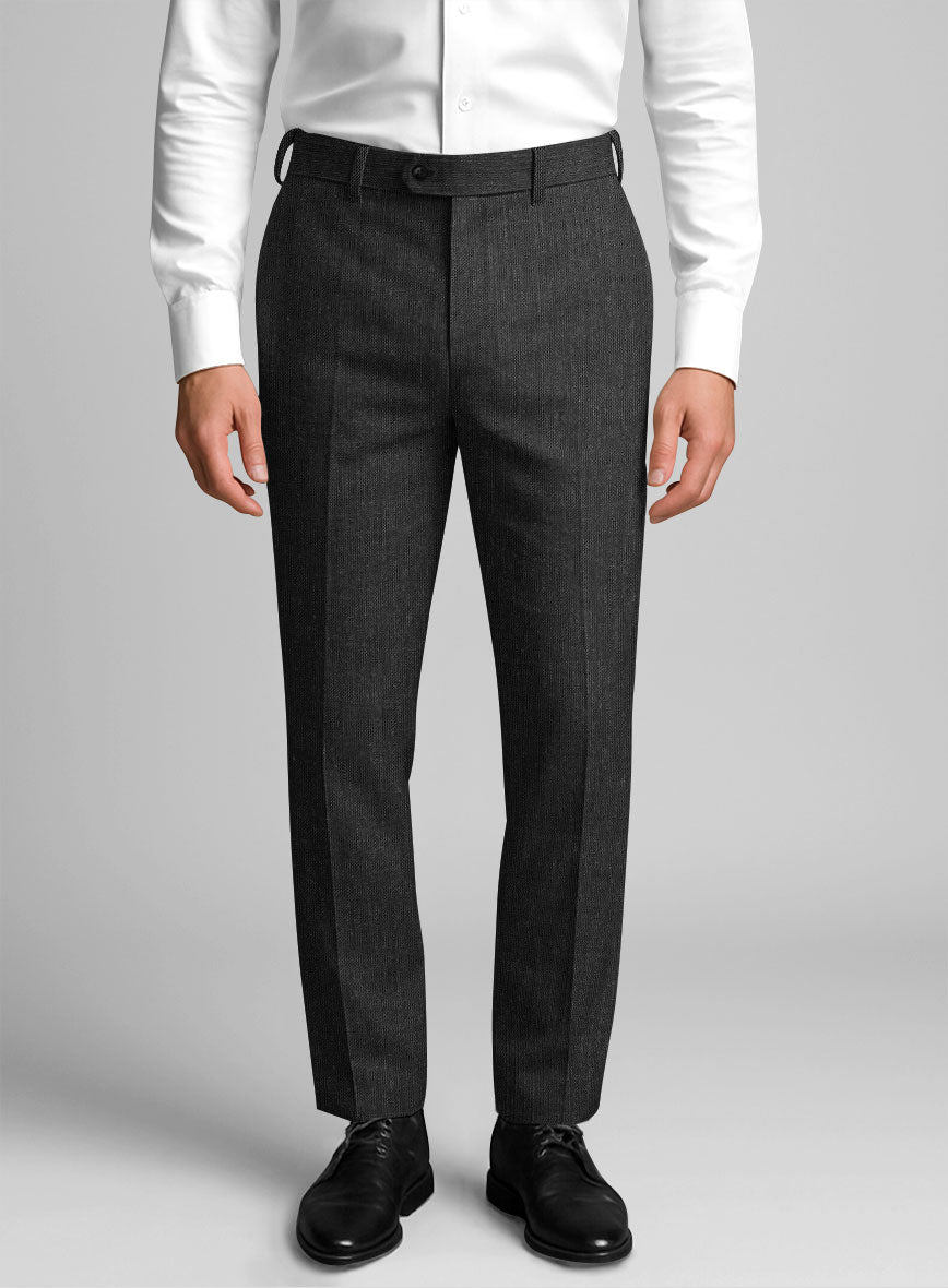 Cotton Stretch Nicomi Charcoal Pants - StudioSuits