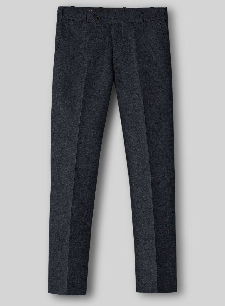 Dark Blue Linen Suit - StudioSuits