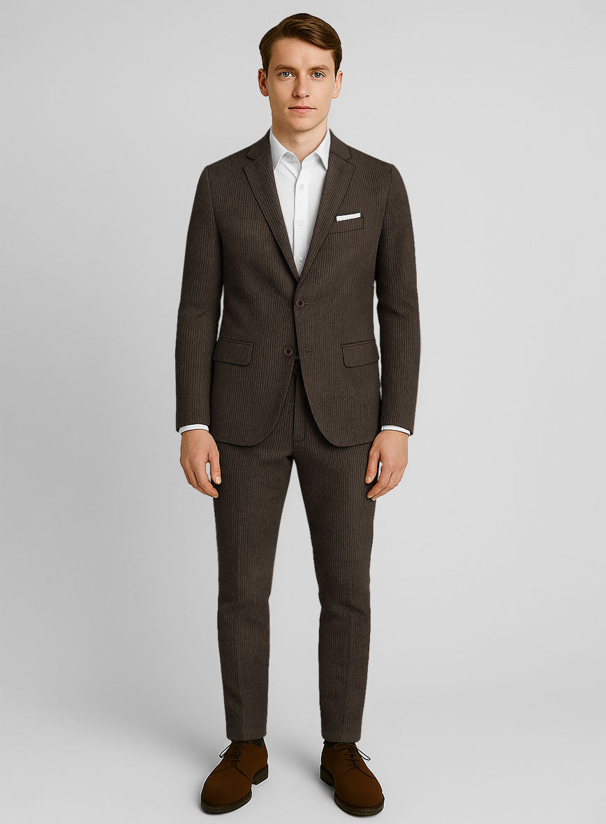 Men's Dark Brown Corduroy Suit by StudioSuits Men's Dark Brown Corduroy Suit by StudioSuits
