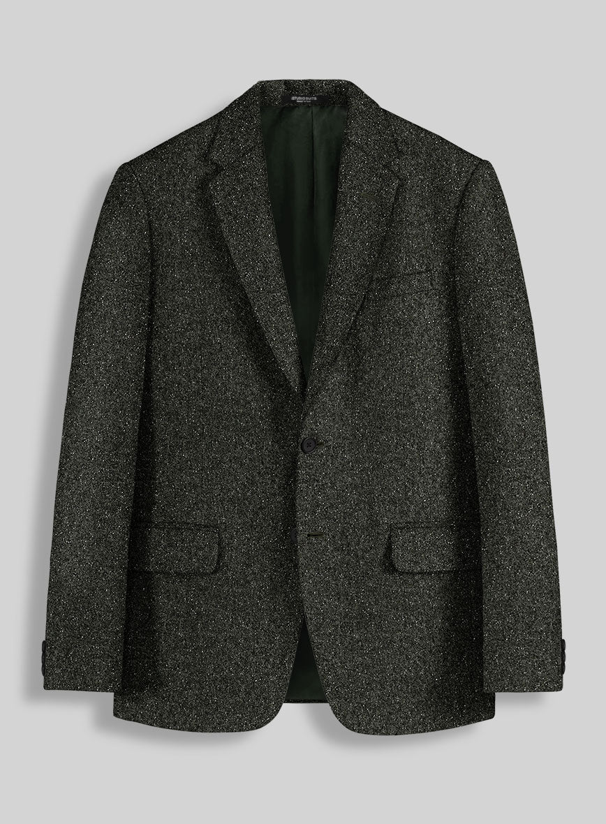 Dark Olive Flecks Donegal Tweed Jacket – StudioSuits