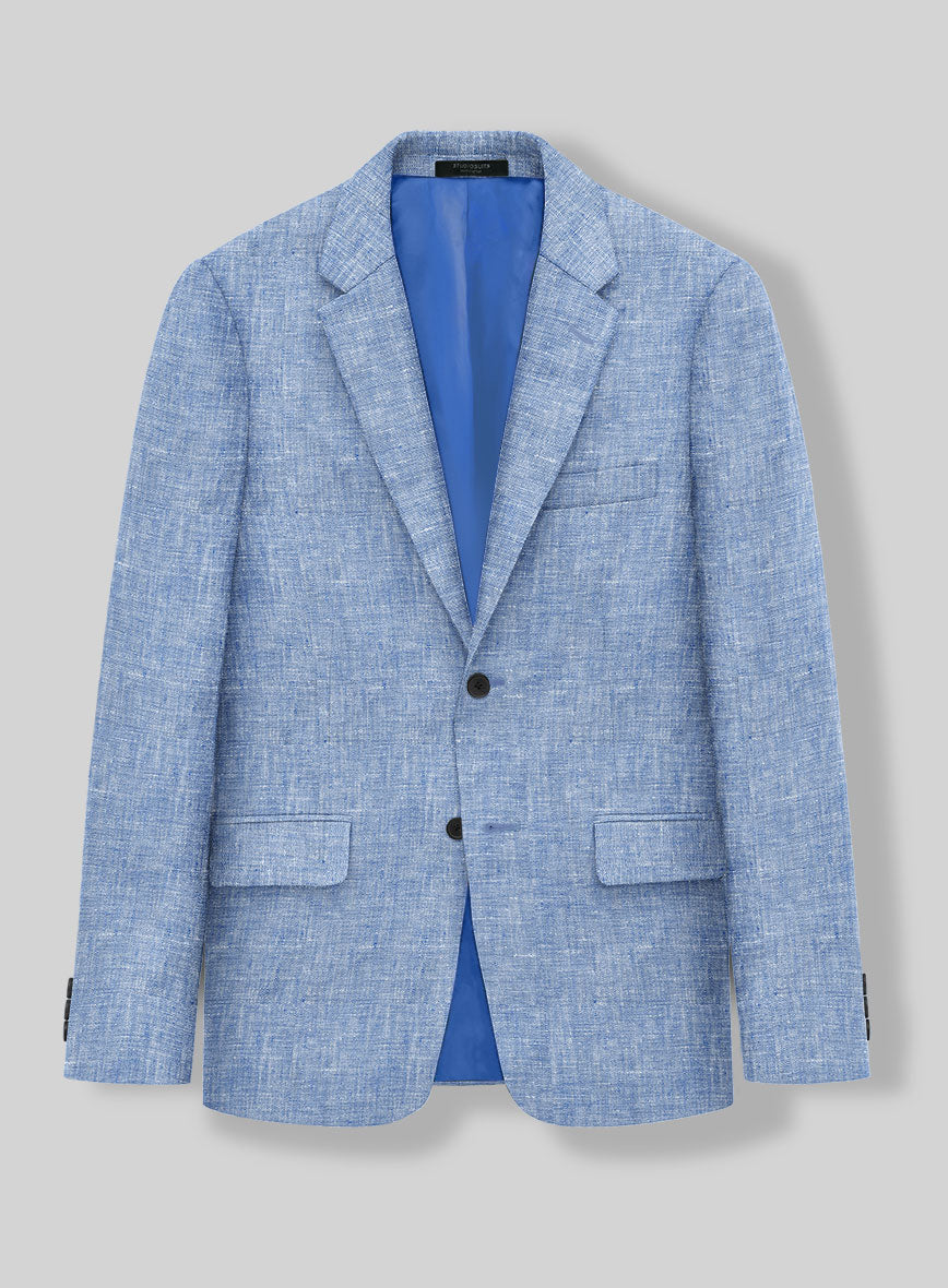 Desert Blue Linen Jacket - StudioSuits