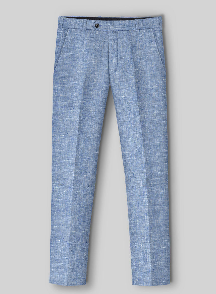 Men's Desert Blue Linen Pants by StudioSuits Men's Desert Blue Linen Pants by StudioSuits