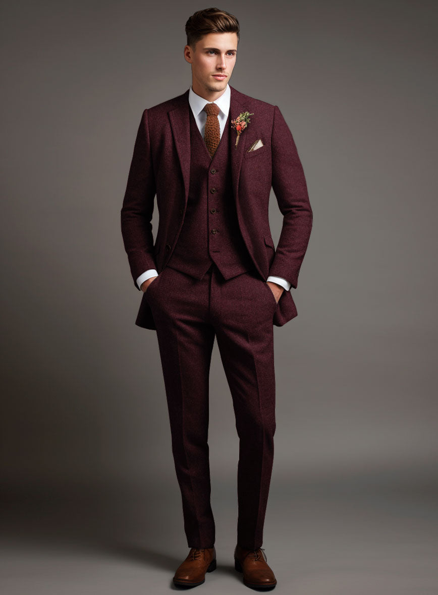 Red Suit Combination Maroon Suit With Brown Shoes Brown Wine