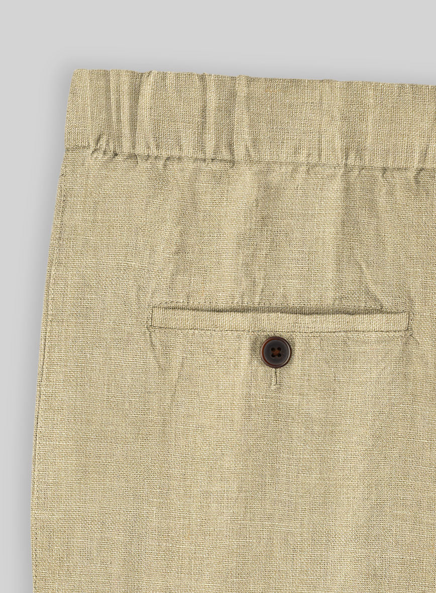 Easy Pants Maple Khaki Pure Linen - StudioSuits