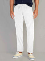 Easy Pants White Corduroy - StudioSuits