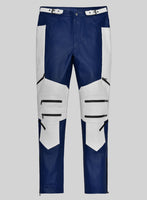 ElectraBlend Moto Rich Blue Leather Pants - StudioSuits