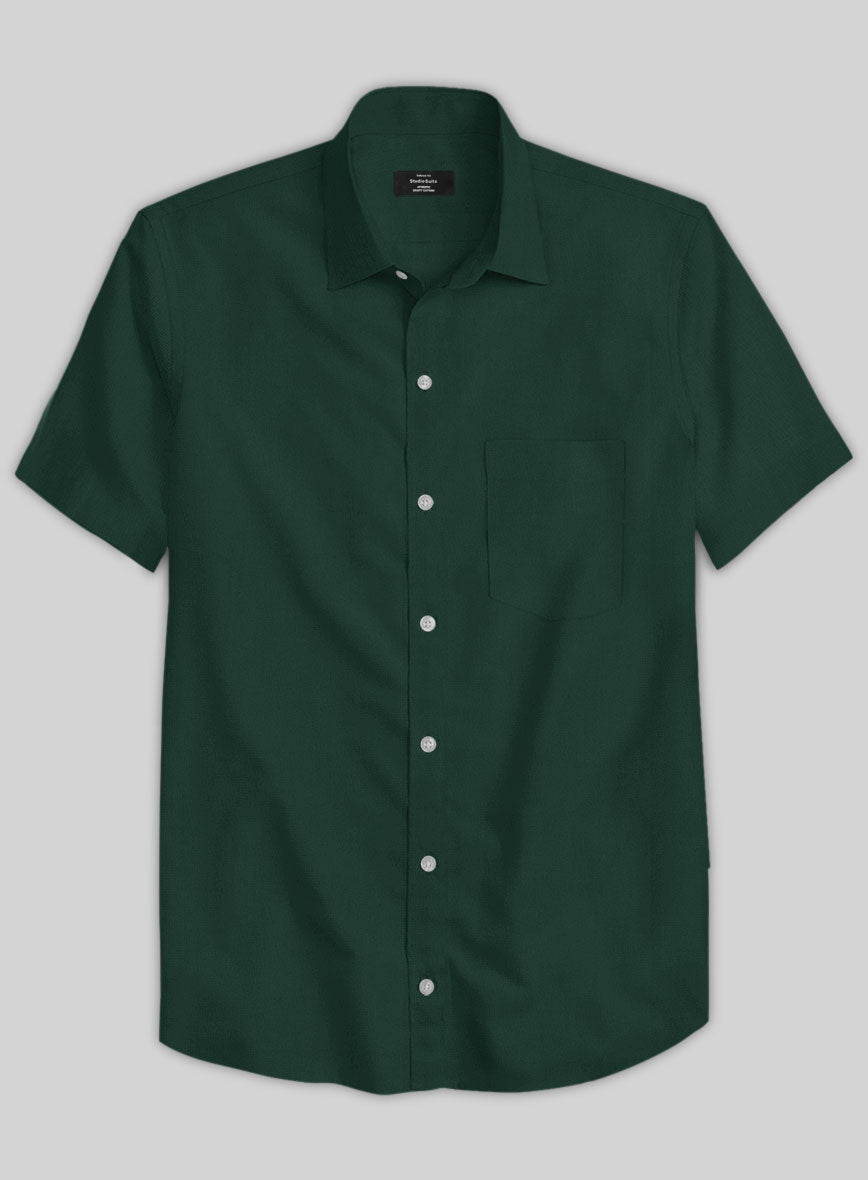 Emerald Green Stretch Poplene Shirt – StudioSuits