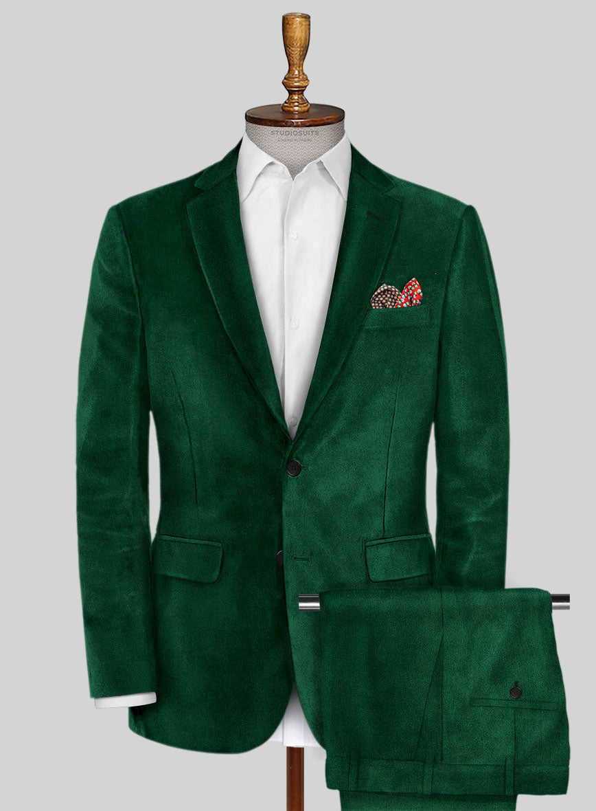 Emerald Green Velvet Suit StudioSuits
