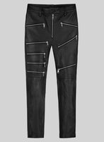 Esoteric Zipper Leather Jeans - StudioSuits