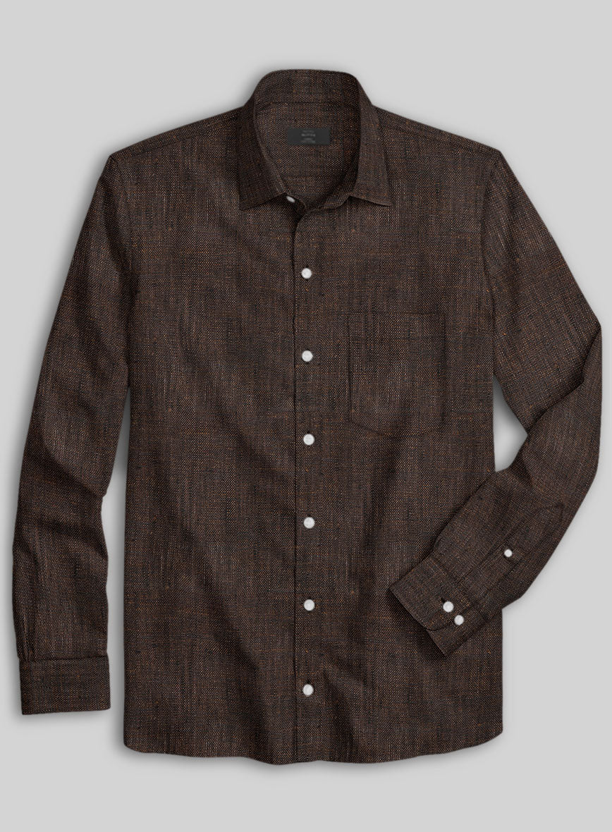 Brown Linen Shirt 17189 main image 0