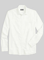 Giza Ivory Cotton Shirt - StudioSuits