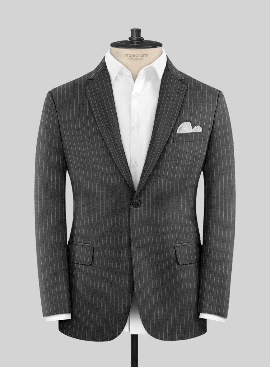 Gray Pinstripe Suit - StudioSuits