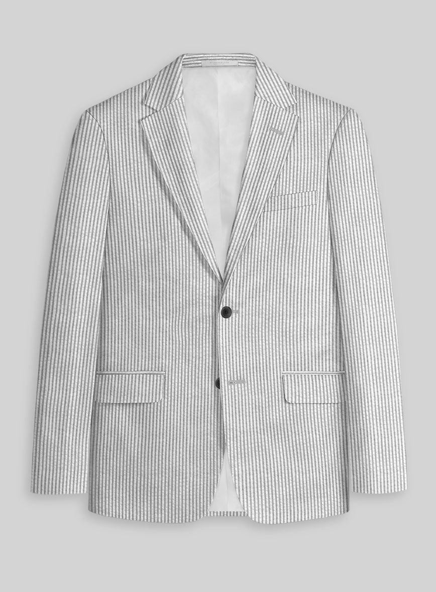 Gray Seersucker Suit - StudioSuits