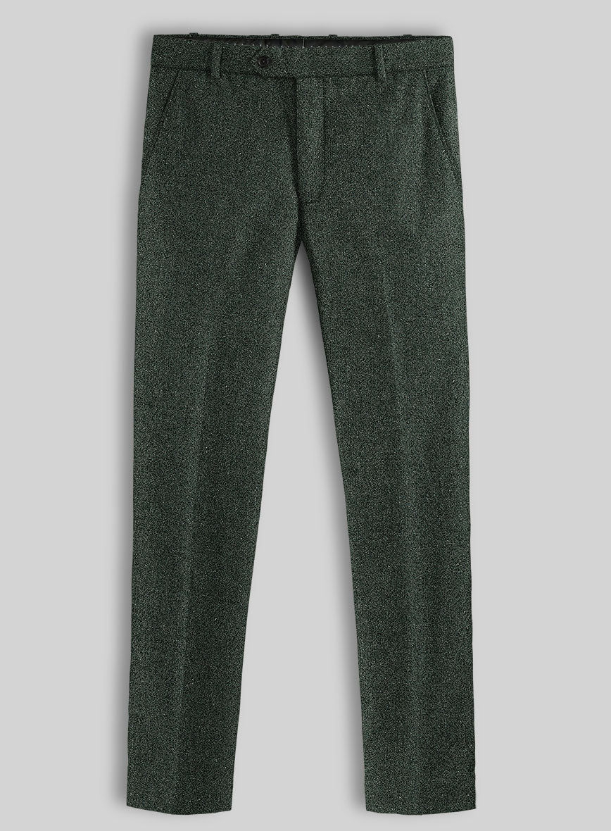 Green Heavy Tweed Pants - StudioSuits