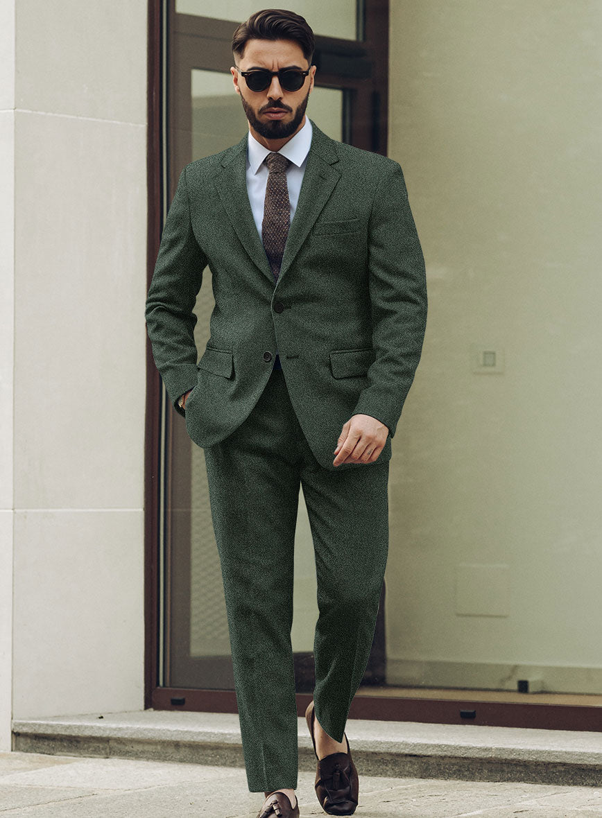 Green Heavy Tweed Suit – StudioSuits