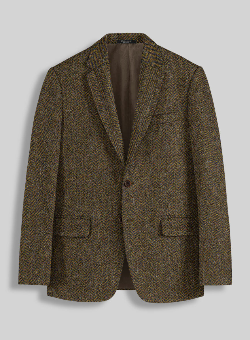Haberdasher Mustard Brown Tweed Jacket – StudioSuits
