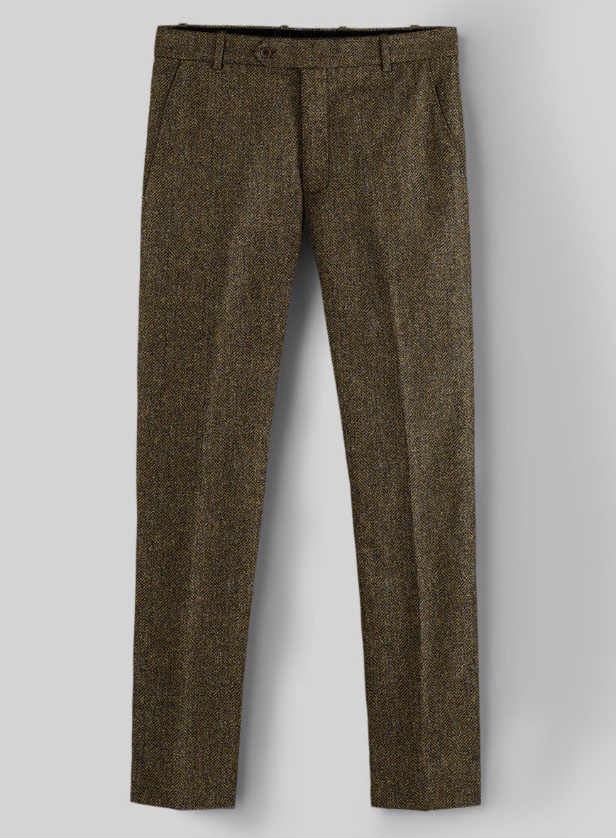 Haberdasher Mustard Brown Tweed Pants