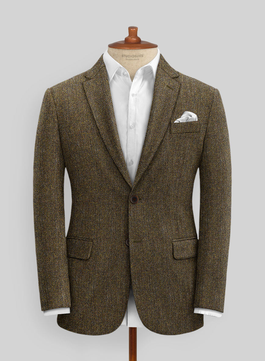 Mustard tweed jacket top