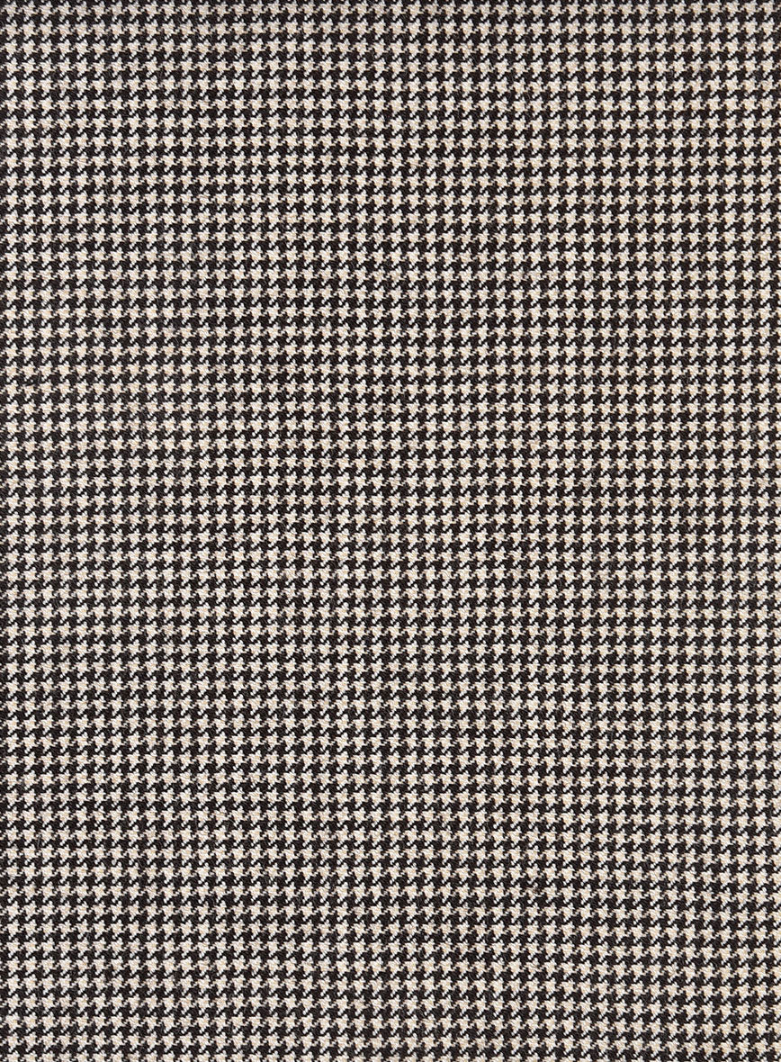 Hardy Minnis Beige Houndstooth Wool Suit - StudioSuits