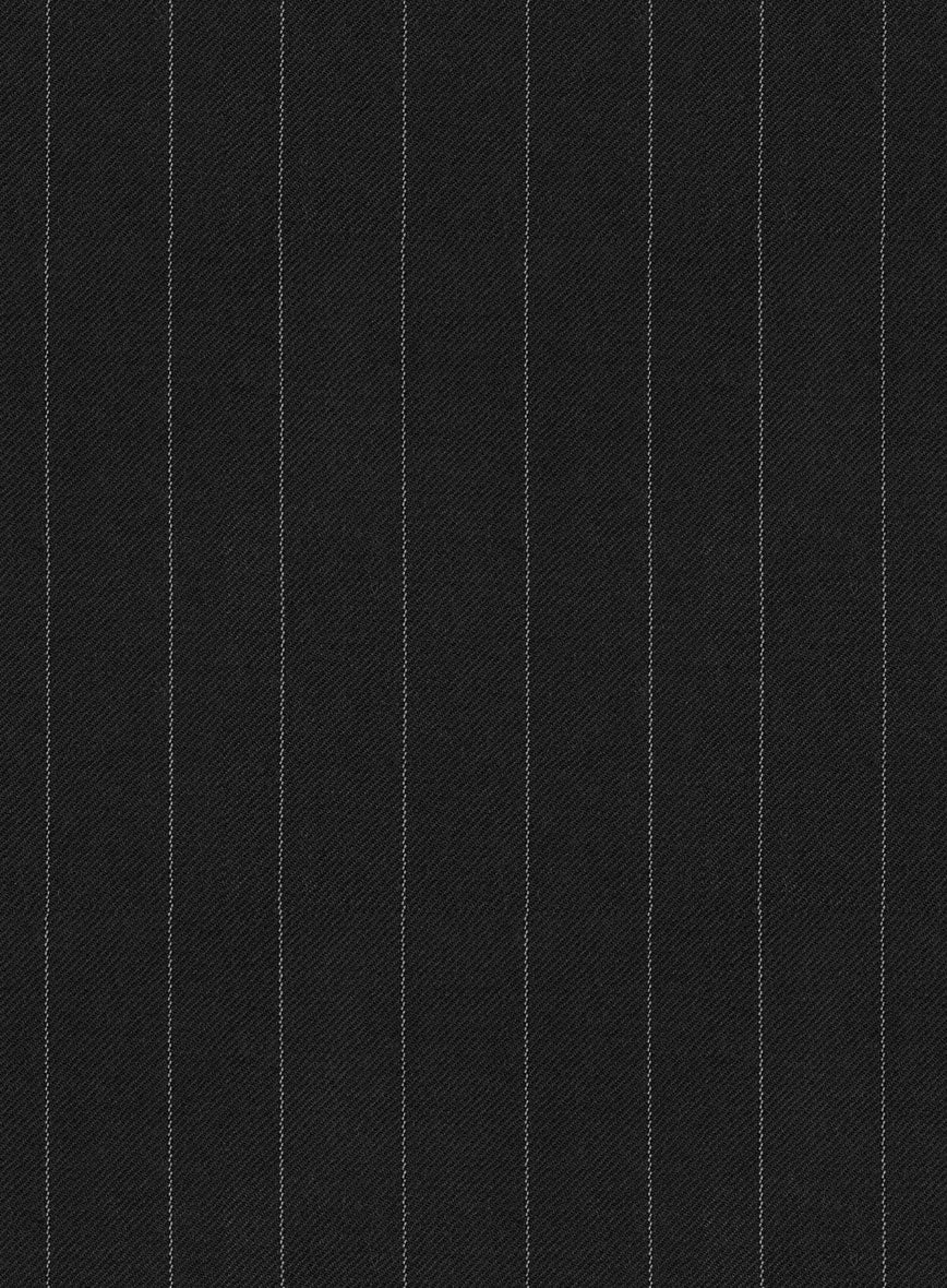 Hardy Minnis Black Pinstripe Wool Jacket - StudioSuits