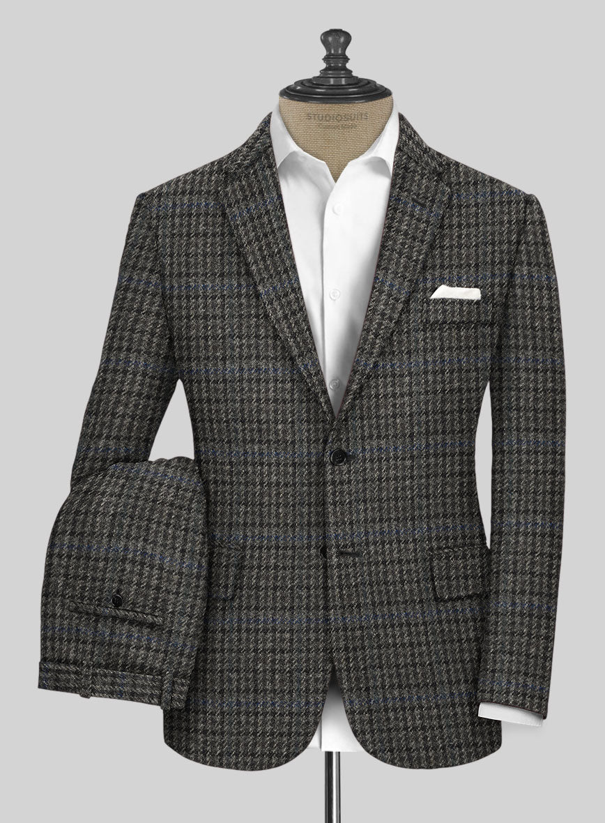 Harris Tweed Dark Gray Check Suit – StudioSuits