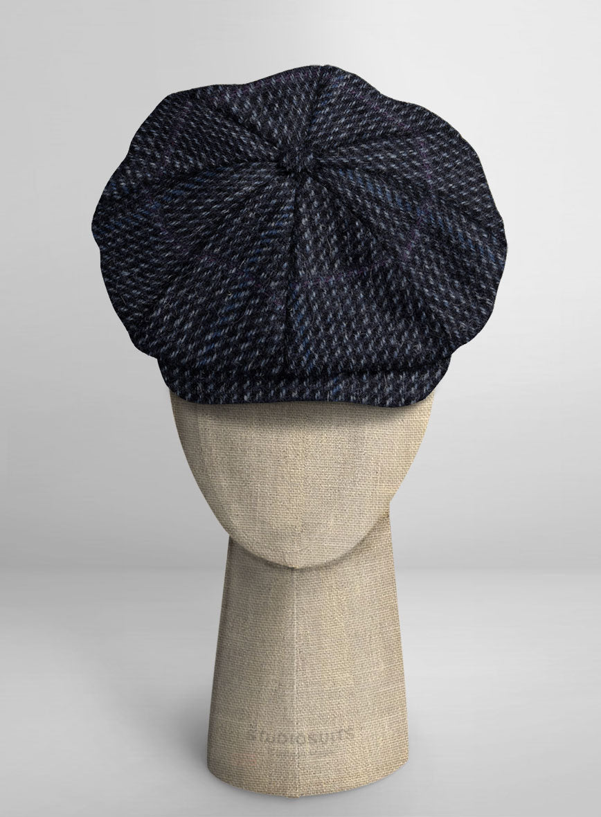 【再入荷！】 Rope Tweed Harris Blue StudioSuits – Cap Newsboy 帽子
