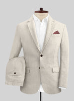 Heavy Linen Beige Suit - StudioSuits