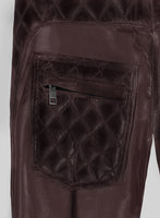 Hector Burnt Wine Leather Pants - StudioSuits
