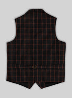 Highlander Heavy Black Check Tweed Hunting Vest - StudioSuits
