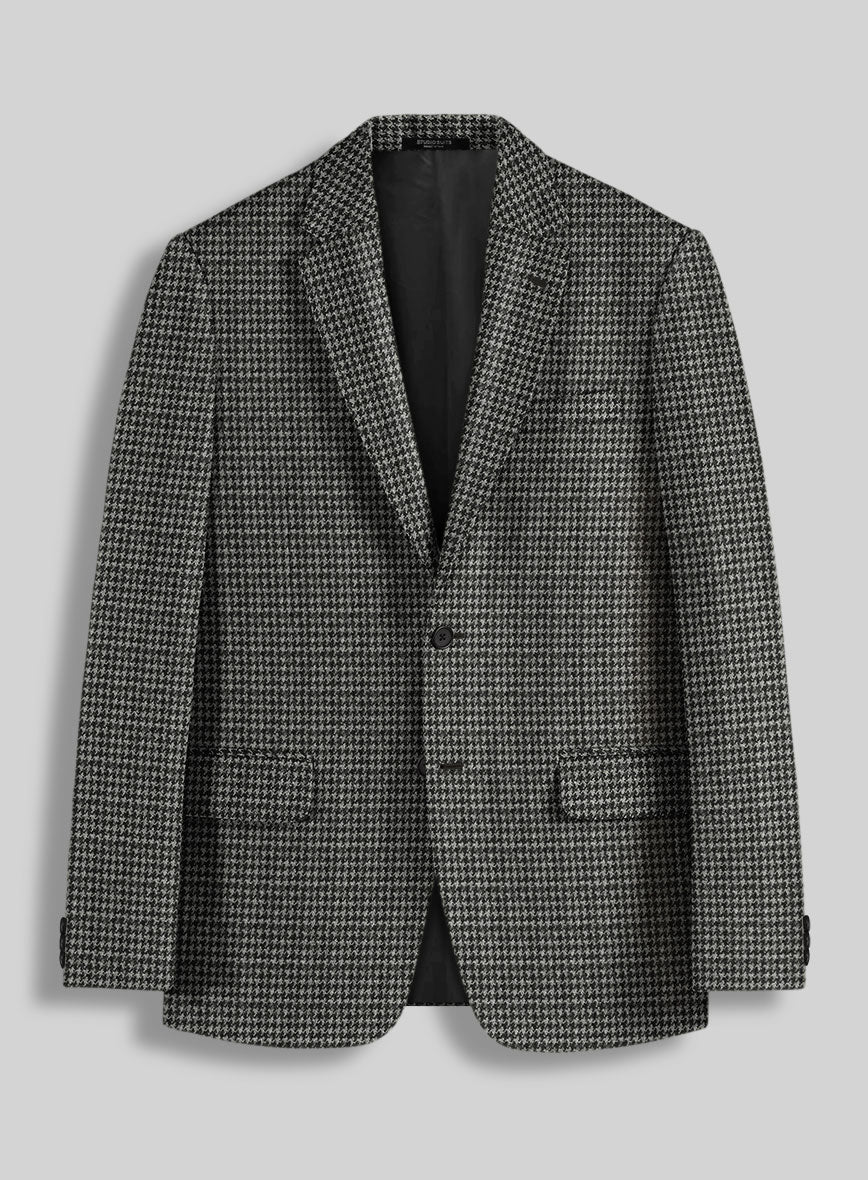 Highlander Heavy Charcoal Houndstooth Tweed Jacket – StudioSuits