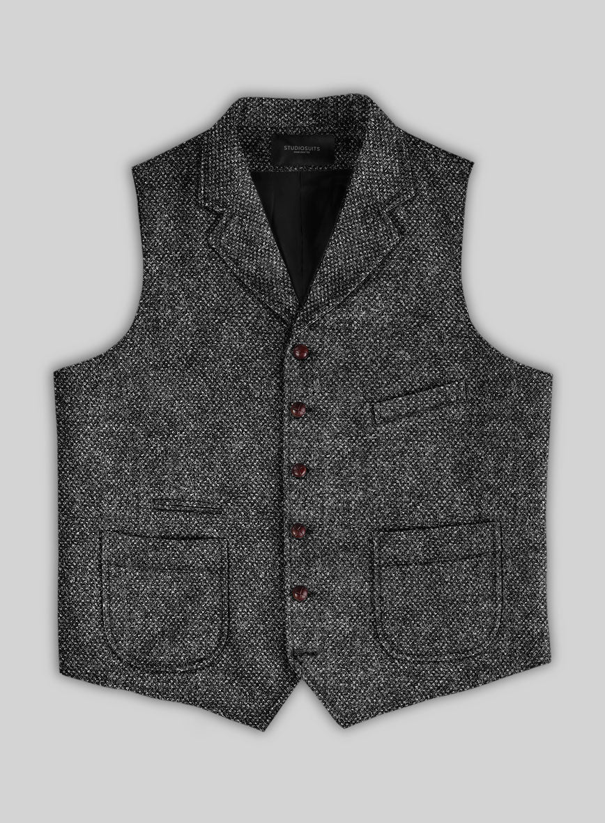 Highlander Heavy Gray Bedford Tweed Hunting Vest StudioSuits