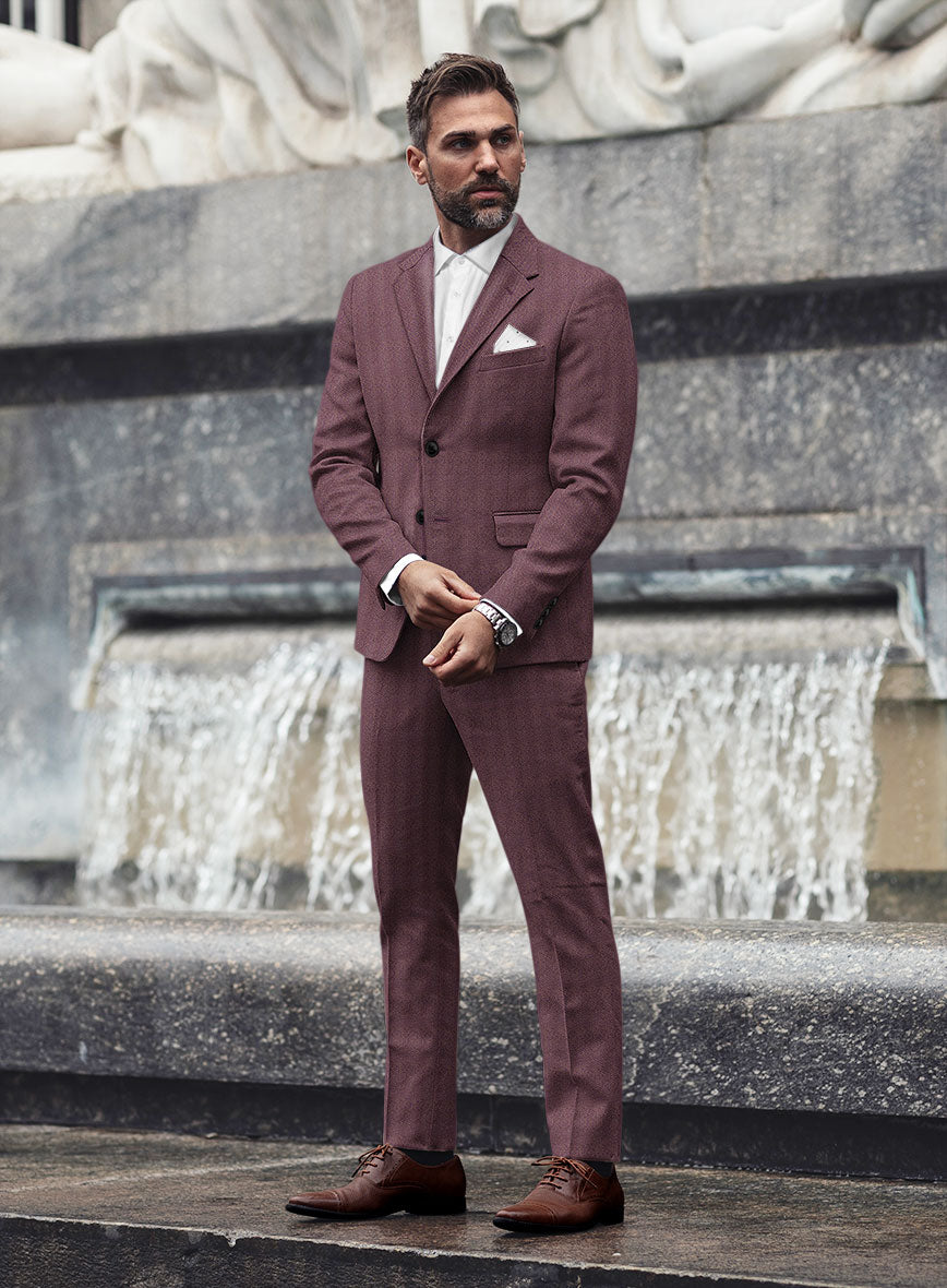 Highlander Purple Herringbone Tweed Suit – StudioSuits