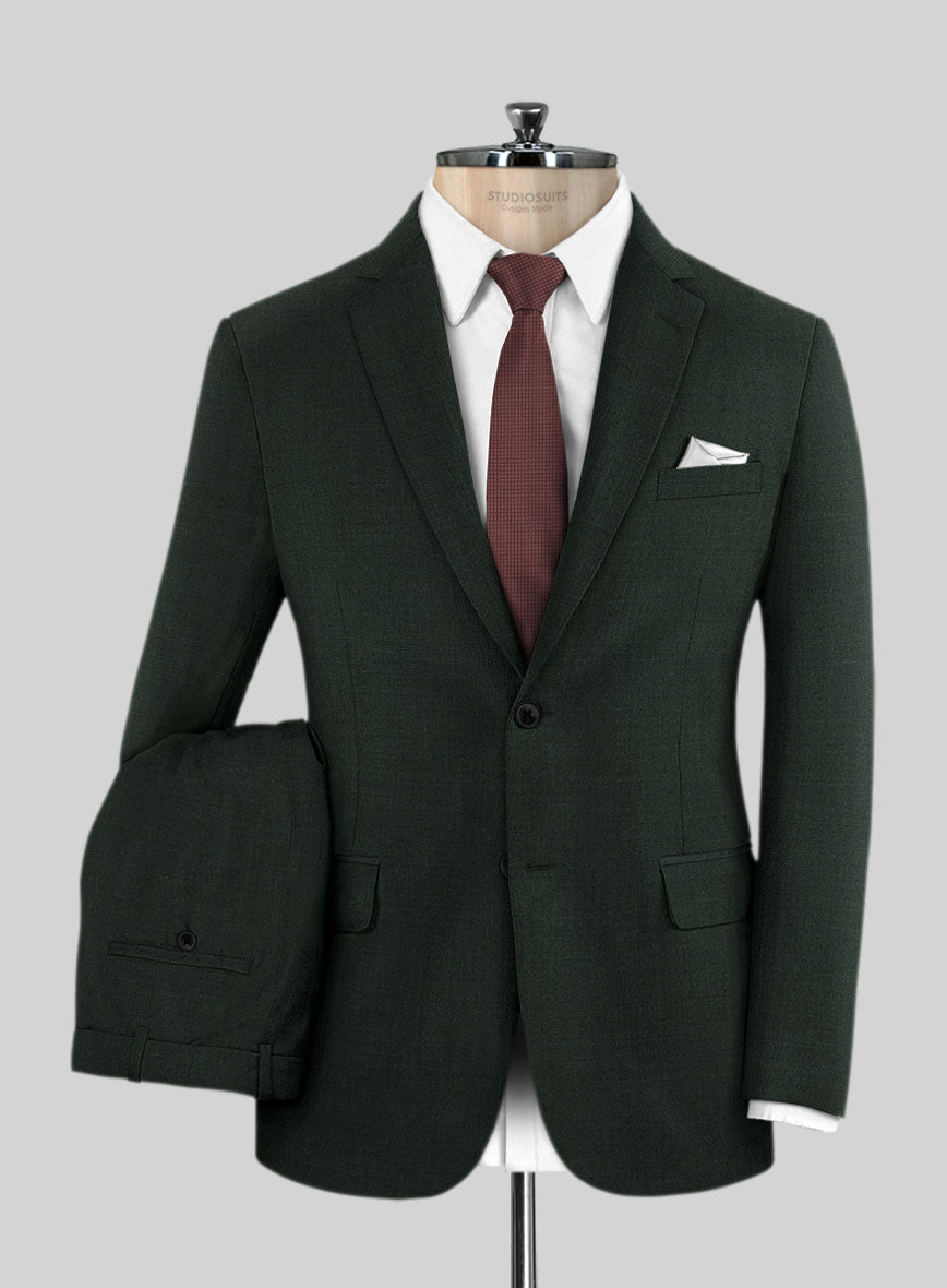 Stretch Green Solid Suit