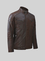 Ignite Moto Brown Leather Jacket - StudioSuits
