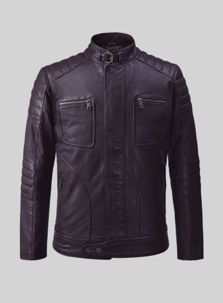 Ignite Moto Purple Leather Jacket - StudioSuits