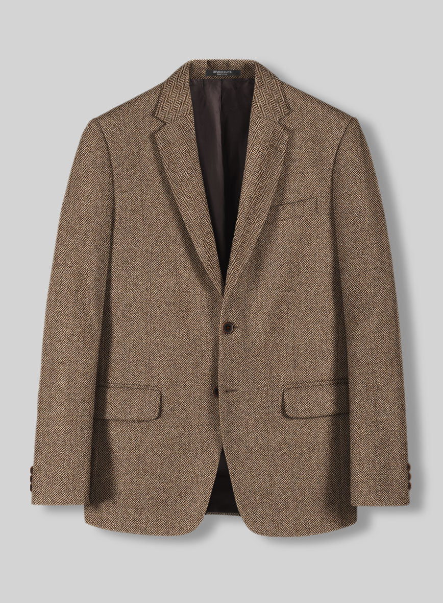 Irish Brown Herringbone Tweed Jacket – StudioSuits