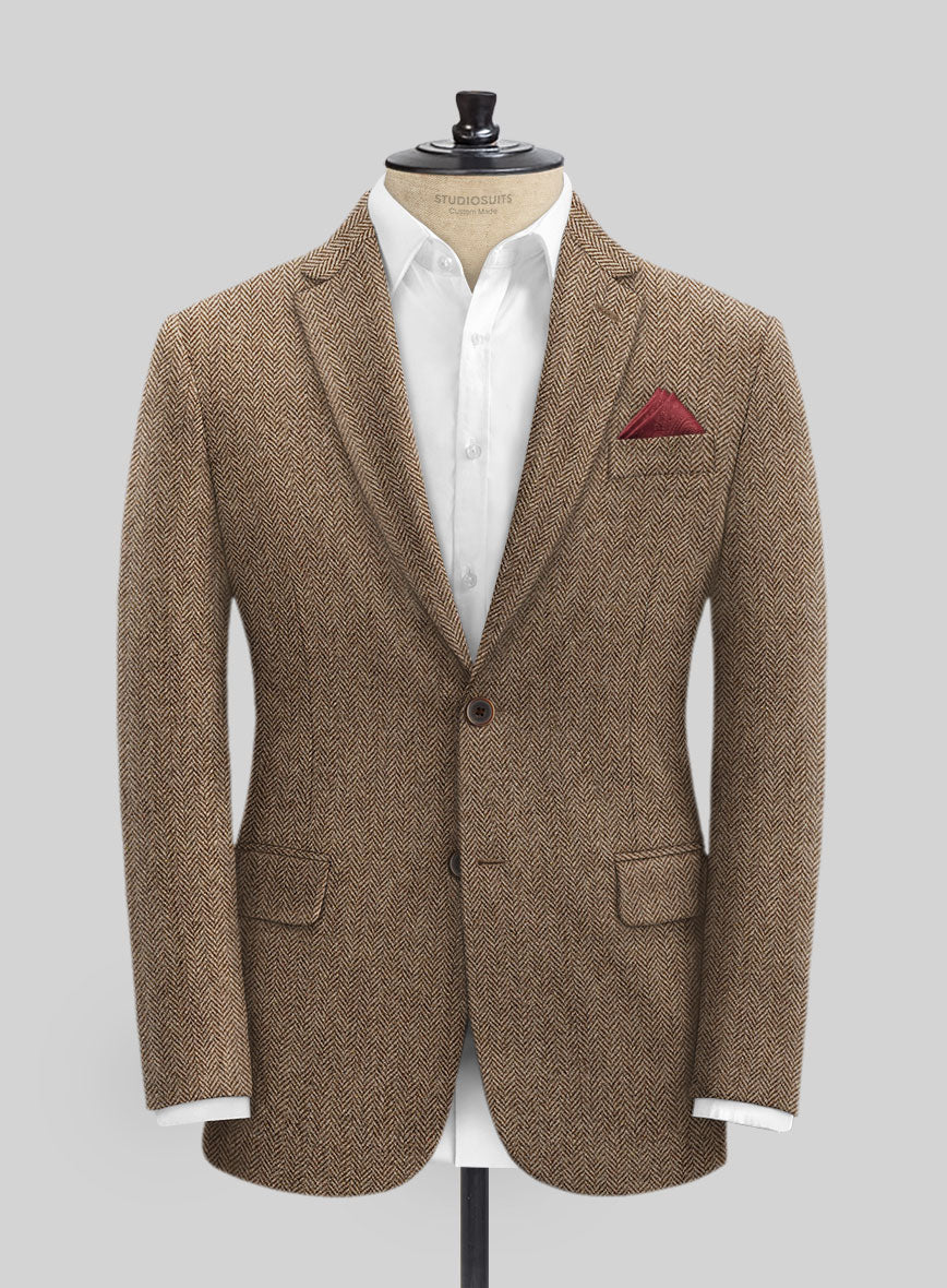 Irish Brown Herringbone Tweed Suit - StudioSuits