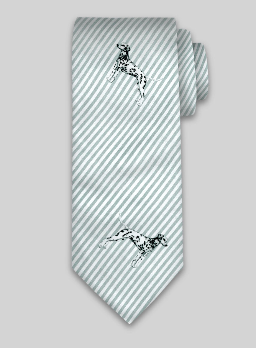 Italian Cotton Tie - Dalmatian - StudioSuits