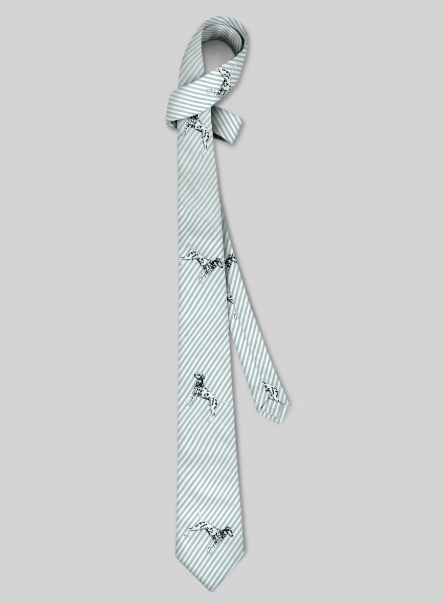 Italian Cotton Tie - Dalmatian - StudioSuits