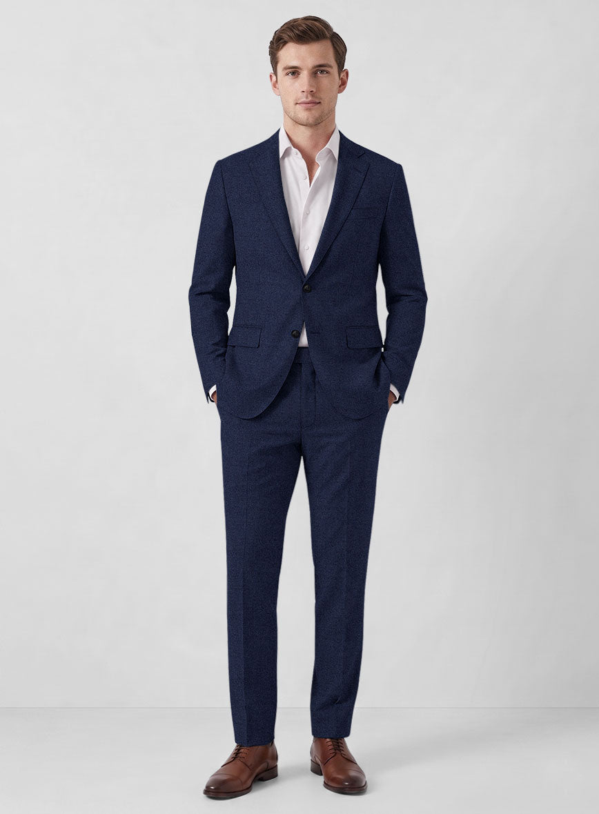 Italian Turna Royal Blue Flannel Suit – StudioSuits