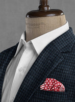Italian Blue Houndstooth Tweed Suit - StudioSuits