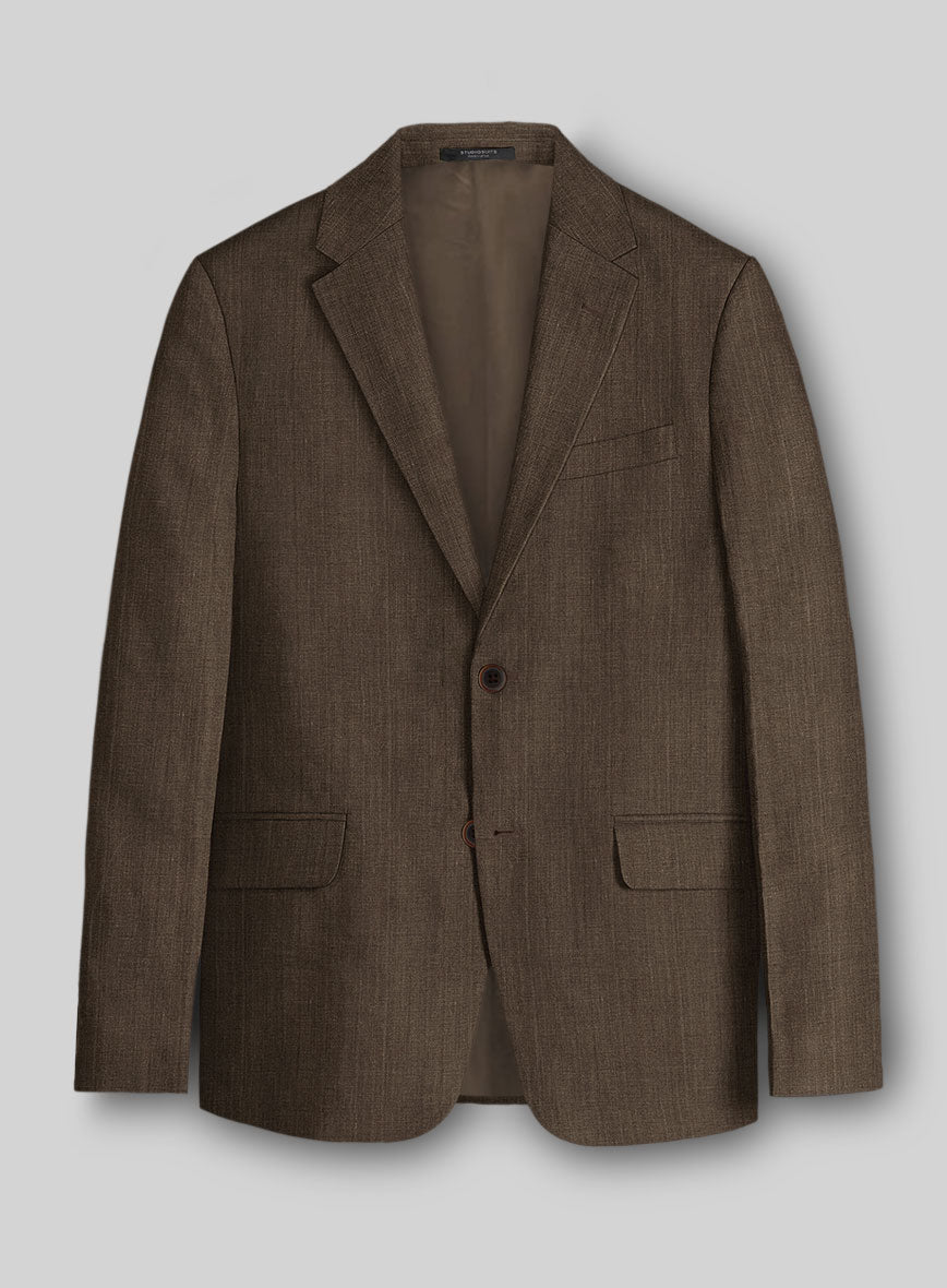 Italian Brown Linen Jacket – StudioSuits