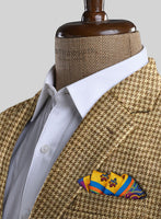 Italian Brown Houndstooth Tweed Suit - StudioSuits