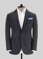 Italian Cotton Lycra Denim Blue Jacket - StudioSuits