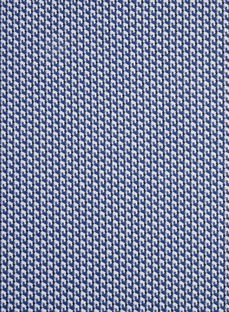 Italian Cotton Stretch Blu Mistrale Pants - StudioSuits