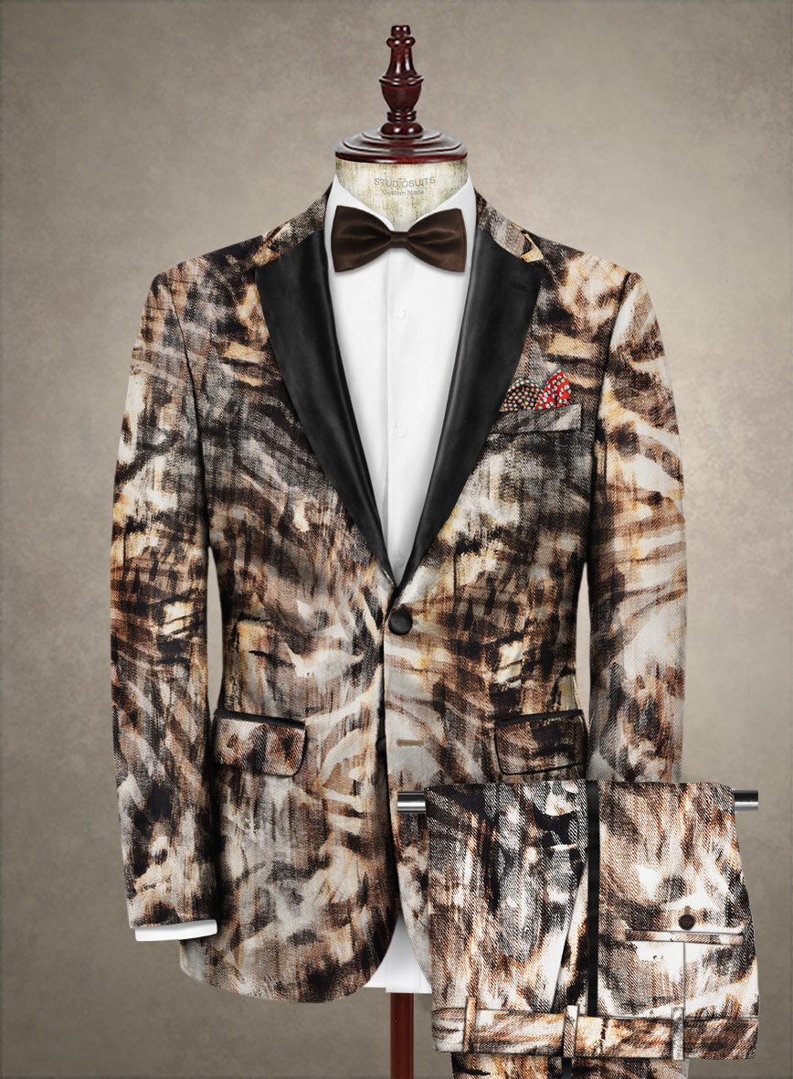 Italian Cotton Stretch Elisa Tuxedo Suit - StudioSuits
