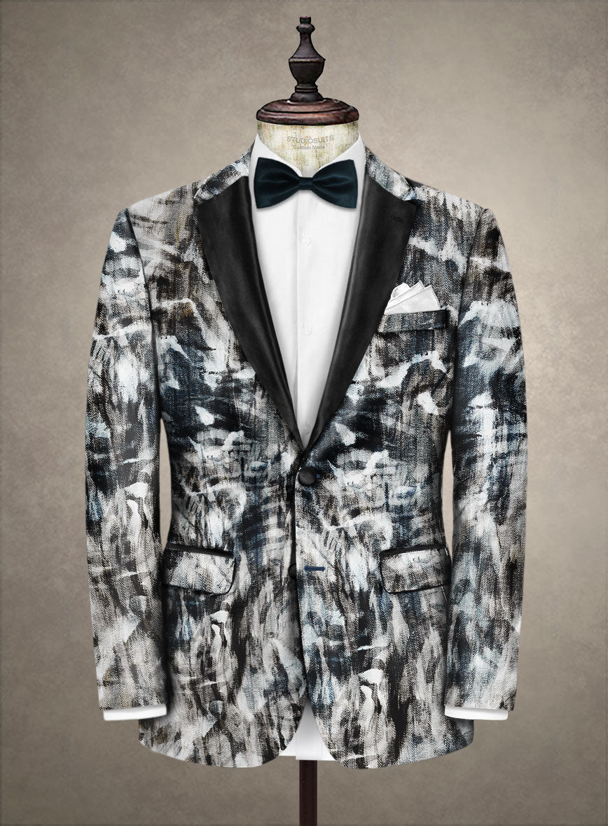 Luka Tuxedo Jacket - Off White Italian Wool