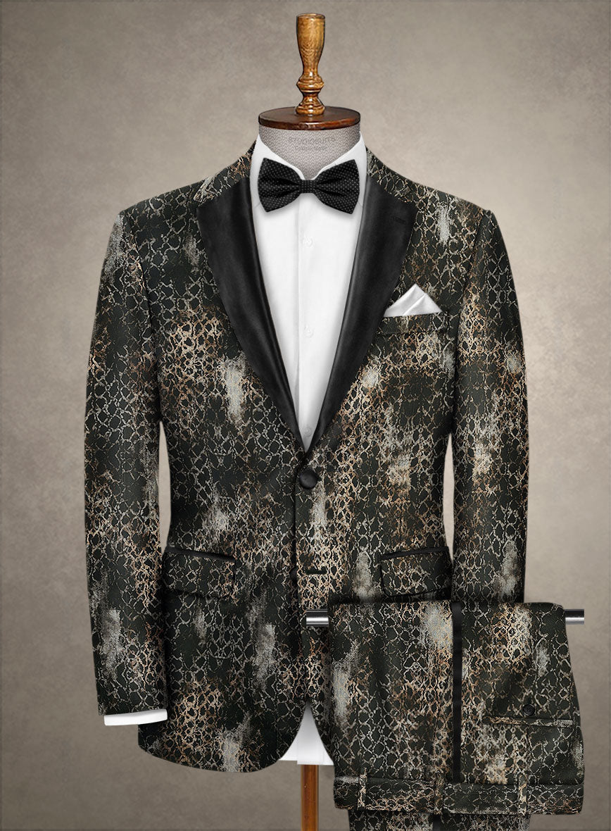 Italian Cotton Stretch Salvador Tuxedo Suit - StudioSuits