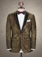 Italian Cotton Stretch Viola Tuxedo Jacket - StudioSuits